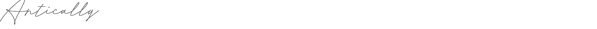 Sample characters Antically Font